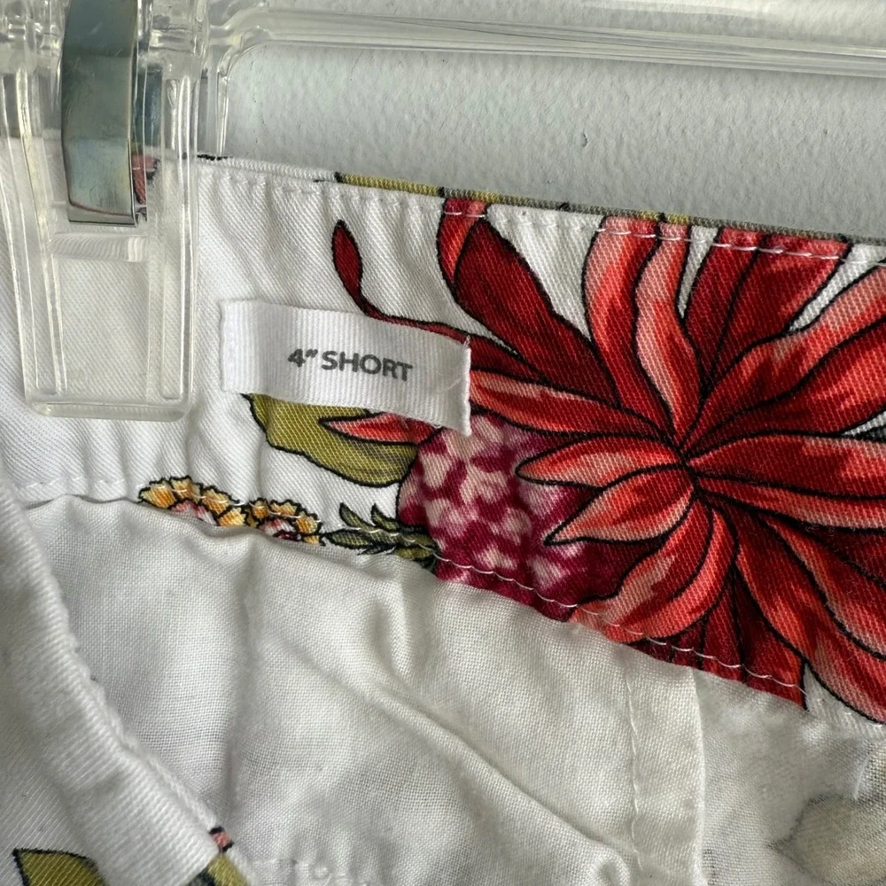 LOFT Outlet White Tropical Print Floral Ladies 4